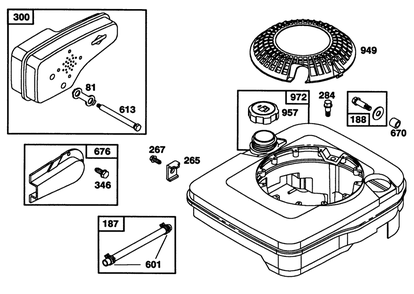 Engine Briggs & Stratton Model 124702-3115-01 Diagram and Parts List for 20214 1000001 - 1999999 Toro Lawn Mower
