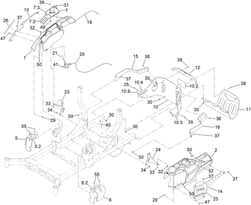 Control Console And Guard Assembly Diagram and Parts List for 77290 410200000-999999999 Toro Lawn Tractor