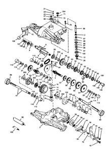 Peerless Transaxle 820-024 Diagram and Parts List for 72045 6900001 - 6999999 Toro Lawn Tractor