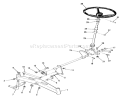 Front Axle and Steering Diagram and Parts List for 01-11B804 1981 Toro Lawn Tractor