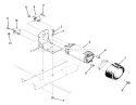 Drive Motor Diagram and Parts List for 01-14E801 1983 Toro Lawn Tractor