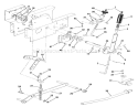 Lift Linkage Diagram and Parts List for 01-16KH01 1982 Toro Lawn Tractor