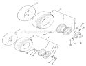 Wheels and Tires Diagram and Parts List for 01-16KH01 1982 Toro Lawn Tractor