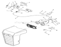 Head and Tail Lights Diagram and Parts List for 01-16KE02 1981 Toro Lawn Tractor