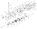 Transaxle Diagram and Parts List for 01-16KE02 1981 Toro Lawn Tractor