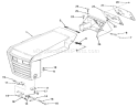 Sheet Metal and Covers Diagram and Parts List for 01-10K803 1982 Toro Lawn Tractor