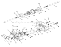 Transaxle Diagram and Parts List for 01-16KS01 1980 Toro Lawn Tractor