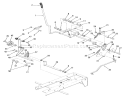 Clutch, Brake And Speed Control Linkage Diagram and Parts List for 01-16KS01 1980 Toro Lawn Tractor