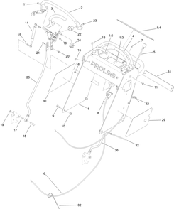 Part Location Diagram of 140-4255 Toro Decal-Proline Hdx, Lh