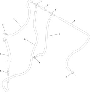 Vent Hose Assembly Diagram and Parts List for 74589 (313001001-313999999)(2013) Toro Lawn Mower