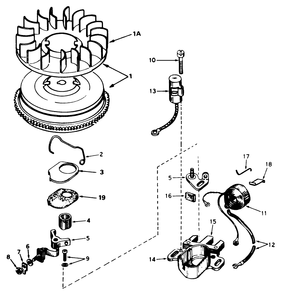 Magneto No. 610694a (5 And 7 H.P. Snowthrower Model Nos. 38040 And 38050) Diagram and Parts List for 38050 4000001 - 4999999 Toro Snow Blower