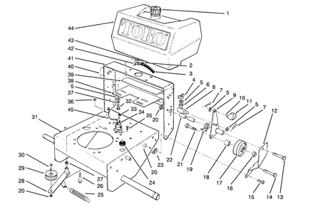 Frame Assembly Diagram and Parts List for 30180 490731 - 499999 Toro Lawn Tractor Accessories