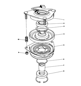 Clutch Assembly No. 44-0770 Diagram and Parts List for 57300 2000001 - 2999999 Toro Lawn Tractor