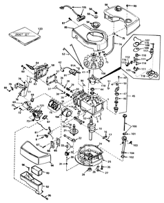 Engine Tecumseh Model No. Tnt 100-10073c Diagram and Parts List for 18085 0000001 - 0999999 Toro Lawn Mower