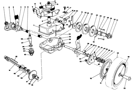 Gear Case Assembly Diagram and Parts List for 20622C 7000001 - 7999999 Toro Lawn Mower