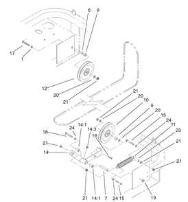 Idler Assembly Diagram and Parts List for 74214 (220000001-220999999)(2002) Toro Lawn Mower