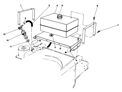Remote Fuel Tank Kit 39-5910 Diagram and Parts List for 23450 0000001 - 0999999 Toro Lawn Mower