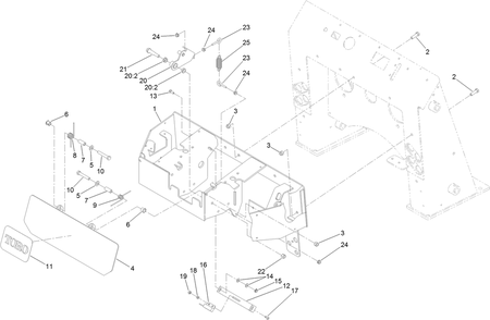 Control Panel Assembly Diagram and Parts List for 22324 407960000 - 409359999 Toro Lawn Tractor Accessories