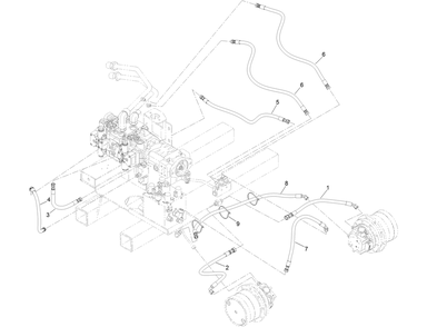 Rotary Charge Check Manifold  Hydraulic Hose Assembly Diagram and Parts List for 23803 400000000 - 999999999 Toro Lawn Tractor Accessories