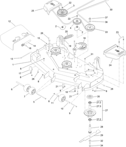 Part Location Diagram of 131-7664 Toro Deck Asm