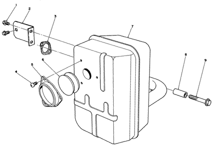 Muffler Assembly Diagram and Parts List for 30112 6000001 - 6999999 Toro Lawn Tractor Accessories