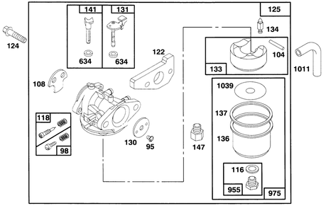 Engine Gts-150 Diagram and Parts List for 20928BC 49000001 - 49999999 Toro Lawn Mower