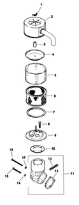 Air Intake-Engine Kohler Model No. M18qs-24657 Diagram and Parts List for 30718 1000001 - 1999999 Toro Lawn Tractor