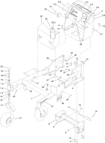 Part Location Diagram of 126-1364-01 Toro Plate-Spacer, Bumper