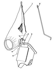 Bagging Kit No. 47-6510 (Optional) Diagram and Parts List for 16212 4000001 - 4999999 Toro Lawn Mower