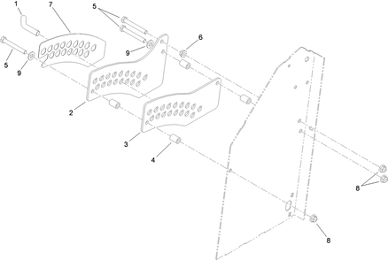 Height-Of-Cut Plate Assembly Diagram and Parts List for 79534 (310000001-310999999)(2010) Toro Lawn Mower