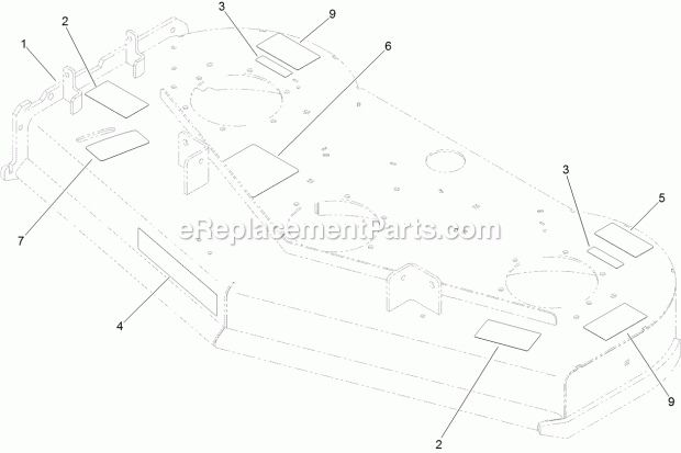 Deck Decal Assembly No. 120-6405 Diagram and Parts List for 79575 315000001-315999999 Toro Lawn Mower