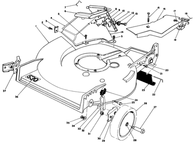 Housing Assembly Diagram and Parts List for 20718 5000001 - 5999999 Toro Lawn Mower