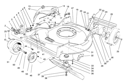 Housing And Wheel Assembly Diagram and Parts List for 22026 8900001 - 8999999 Toro Lawn Mower