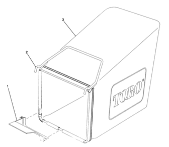 Grass Bag Assembly Diagram and Parts List for 20920B 0000001 - 0999999 Toro Lawn Mower
