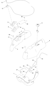 Body Styling And Fuel Pod Assembly Diagram and Parts List for 75306 412300000 - 999999999 Toro Lawn Tractor