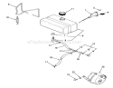 Fuel And Exhaust System Diagram and Parts List for 02-11BH01 1982 Toro Lawn Tractor