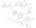 Brake And Clutch Linkage-3-Speed Models Diagram and Parts List for 02-08BP03 1981 Toro Lawn Tractor