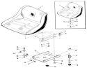 Seat And Suspension Diagram and Parts List for 02-16BP01 1980 Toro Lawn Tractor