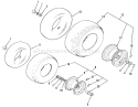 Part Location Diagram of 108557 Toro Wheel & Tire Assembly