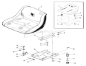 Seat And Suspension Diagram and Parts List for 02-08BP03 1981 Toro Lawn Tractor