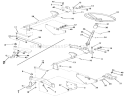 Front Axle And Steering Diagram and Parts List for 02-11BP05 1982 Toro Lawn Tractor