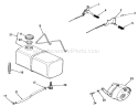 Fuel And Exhaust Systems Diagram and Parts List for 02-11BP05 1982 Toro Lawn Tractor
