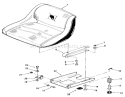 Seat And Suspension Diagram and Parts List for 02-11BP05 1982 Toro Lawn Tractor