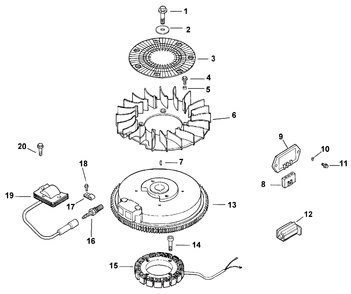Part Location Diagram of 1202533 Toro Flywheel Assembly