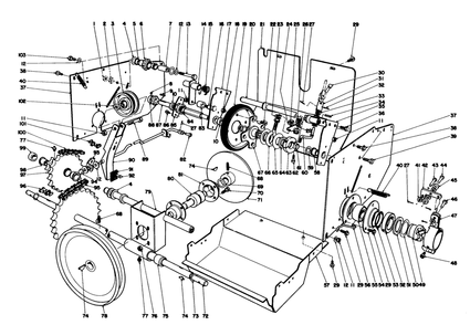 Traction Assembly Diagram and Parts List for 31995 7000001 - 7999999 Toro Snow Blower
