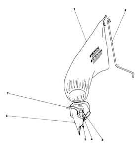 Grass Bag Kit No. 8-9789 (Optional) Diagram and Parts List for 18005 2000001 - 2999999 Toro Lawn Mower