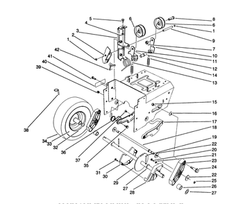 Traction Drive Assembly Diagram and Parts List for 38540 2000001 - 2999999 Toro Snow Blower