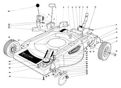 Housing Assembly Model 18060 Diagram and Parts List for 18015 8000001 - 8999999 Toro Lawn Mower