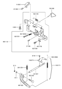 Control Equipment Assembly Diagram and Parts List for 74416 (250000001-250005000)(2005) Toro Lawn Mower