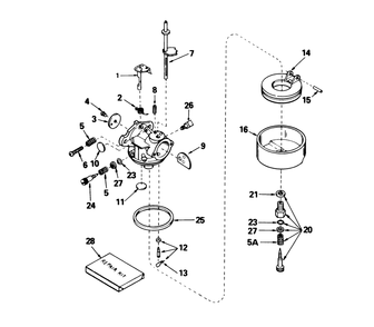 Carburetor No. 632378 Diagram and Parts List for 38035 7000001 - 7999999 Toro Snow Blower